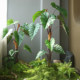 Simulated rich rainbow taro detachable fake green plants for landscaping