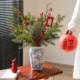 Artificial flower small fresh green pine needles bouquet