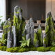 Simulated moss, fake stone decorative ornaments, rockery landscape