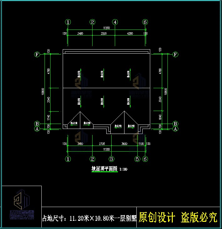 一层小别墅三室两厅新农村自建平房现代简约全套设计效果施工图纸-图1