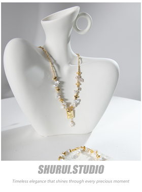 SHURUI 巴洛克珍珠金属镀金手链