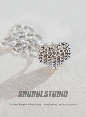SHURUIS925立体爱心纯银项链