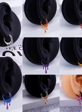 1PC Surgical Steel Bat Septum Piercing Hinged Segment Nose R