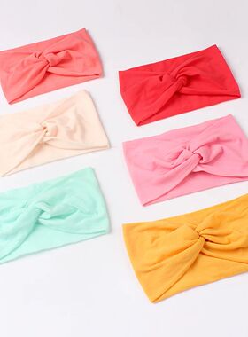 1 PCS Spring Summer Solid Color Baby Headband Girls Twisted