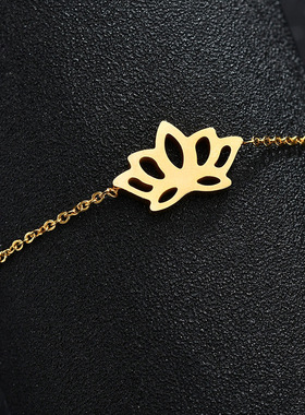 跨境热时尚简约不锈钢女士手链轻奢小众设计感手饰O字链情侣饰品