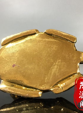 古玩纯铜鎏金小鹿型笔搁笔洗路路高升书房办公室桌面装饰摆件镇纸
