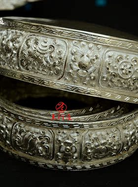 曼达盘雕花中号尼泊尔手工