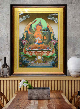 佛像文殊菩萨中式风装饰画挂画