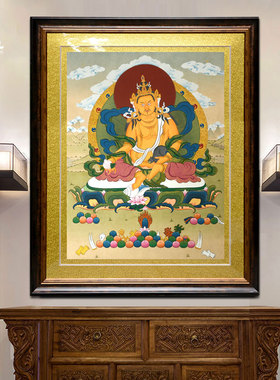 黄财神藏巴拉中式风装饰画挂画