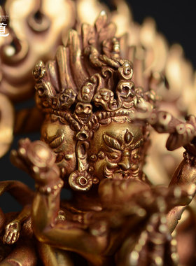 纯铜鎏金密宗佛像尼泊尔手工