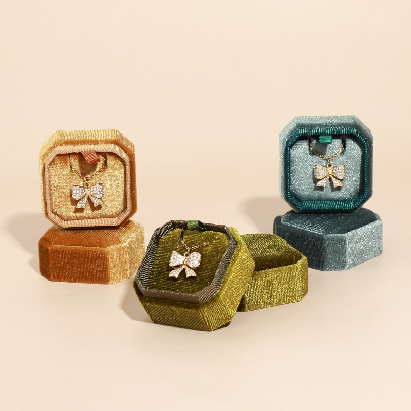 绒布戒指盒婚礼高档首饰包装盒网红珠宝拍照神器绒布灯芯绒项链盒,淘宝优惠券,粉丝福利购,淘宝优惠卷