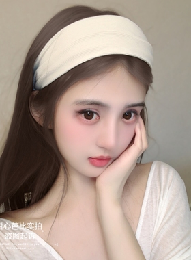 夏季冰丝灰色宽边高级感发箍韩版高颅顶发卡夏季百搭头箍针织女