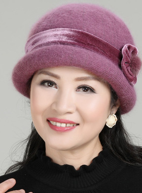 针织帽子女中老年人冬季毛线帽
