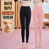 Удерживающие тепло утепленные штаны, бархатное термобелье, бархатные шерстяные зимние леггинсы, большой размер