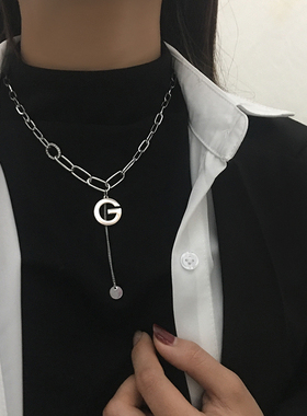 欧美ins风钛钢不掉色女复古项链