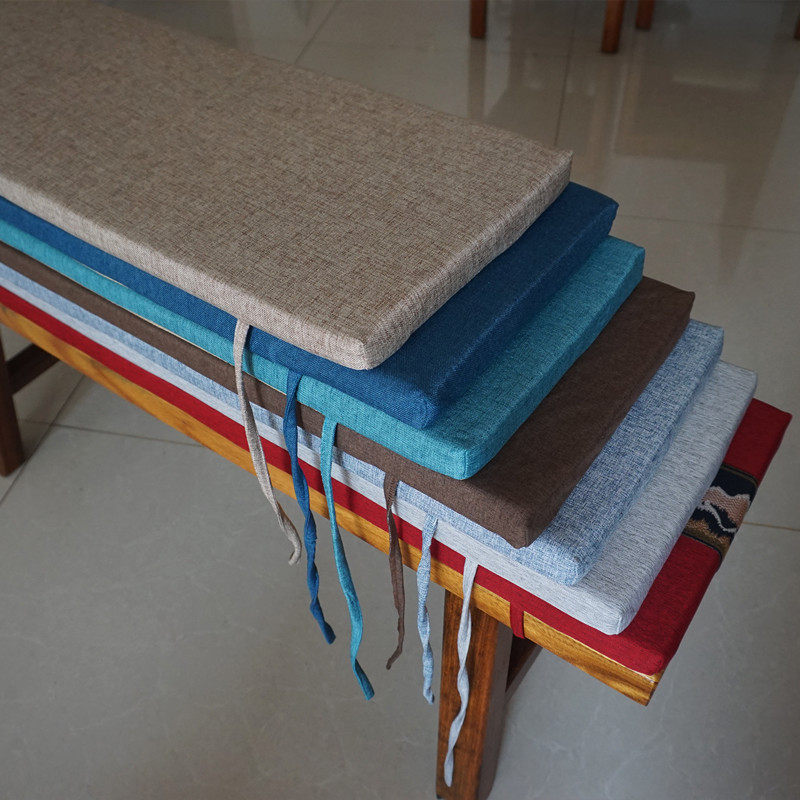 中式长条凳坐垫板凳玄关定制实木沙发钢琴凳垫子飘窗换鞋柜椅子垫