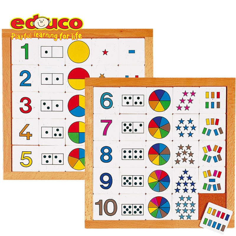 荷兰EDUCO数字分组卡片游戏1-5数学6-10数与量11-20幼儿园教具
