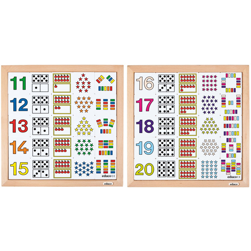 荷兰EDUCO数字分组卡片游戏1-5数学6-10数与量11-20幼儿园教具
