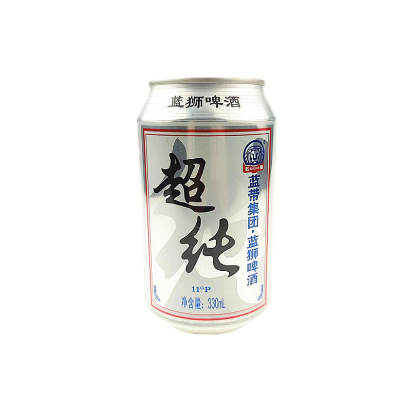 蓝带蓝狮超干超纯啤酒11度干啤酒黄熟聚会助兴酒水饮品24罐330ml