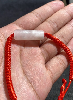 捡漏价和田玉青海料白玉古韵老光手牌手链