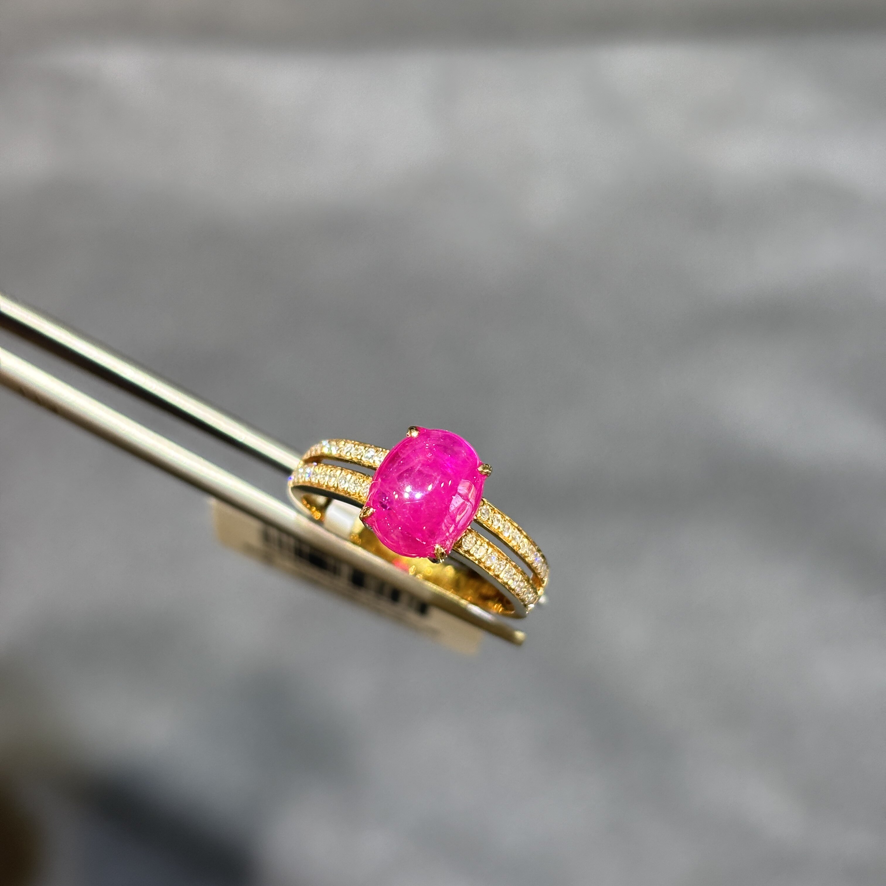 Jewelry Secrets 18k Yellow Gold Burmese Ruby Ring