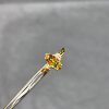 18K gold natural orange sapphire ring with diamonds