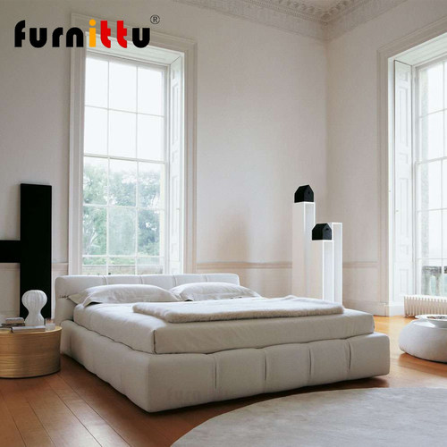 高端furnittu意大利设计师家具Tufty-Bed床ULLLO卧室样板房皮艺床 - 图0