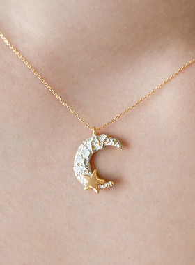 OSEWAYA复古个性宇宙星月锁骨链