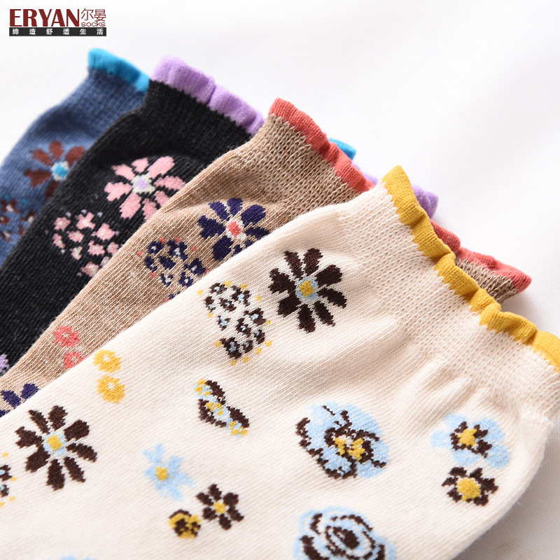 ins潮春秋洋气日系和风手工中筒袜 尔晏短袜/打底袜/丝袜/美腿袜