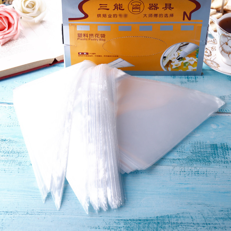 三能14 16 18寸塑料透明裱花袋100入挤花袋sn