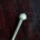 Qing Dynasty silver gilt small spoon calligraphy study utensil medicine spoon antique carving
