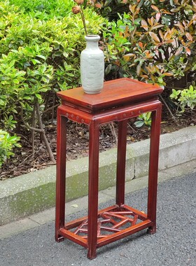 晚清江南苏作榉木花几新中式家具老物件古董花艺空间装饰摆件