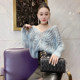 Western-style hollow mohair sweater women's early autumn thin section 2024 new age-reducing temperament pullover sweater top
