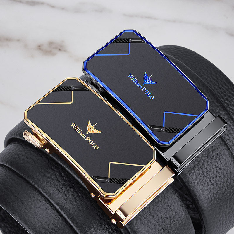 保罗男士真皮2022新款自动扣皮带 williampolo腰带/皮带/腰链