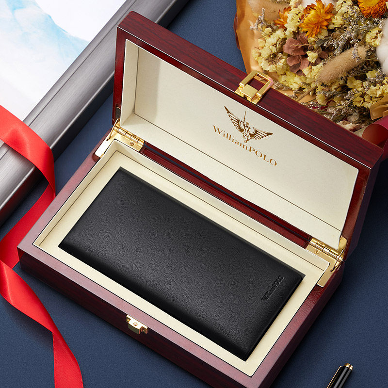 英皇保罗男士长款真皮2022新款钱包 williampolo钱包