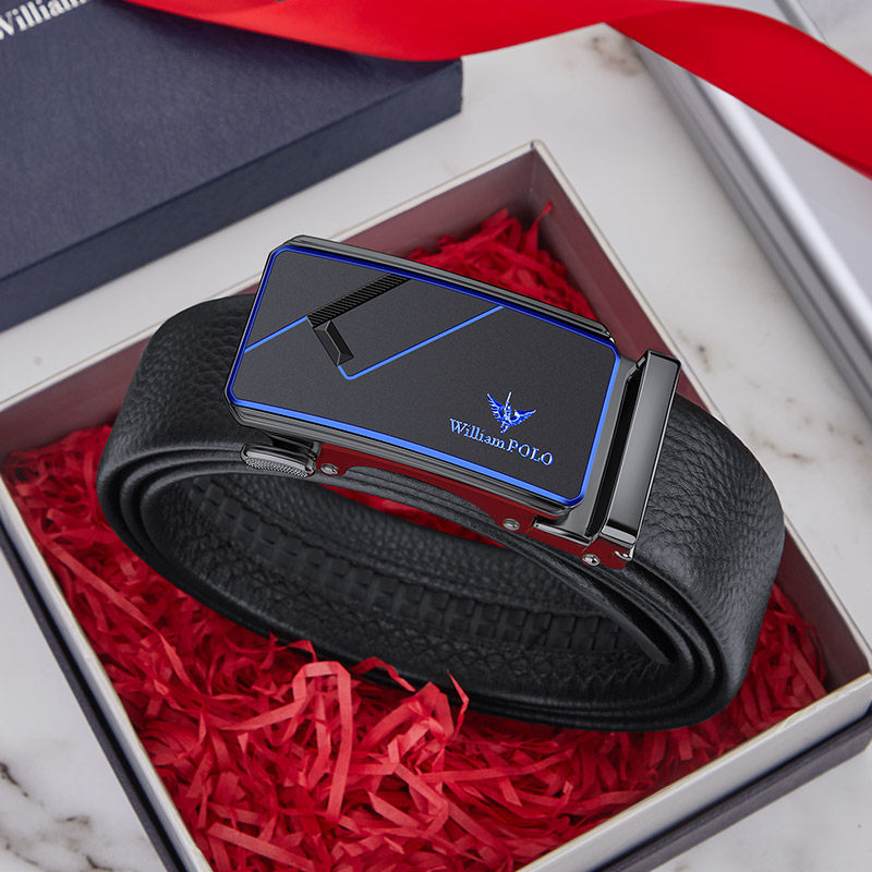 保罗男士真皮2022新款自动扣皮带 williampolo腰带/皮带/腰链