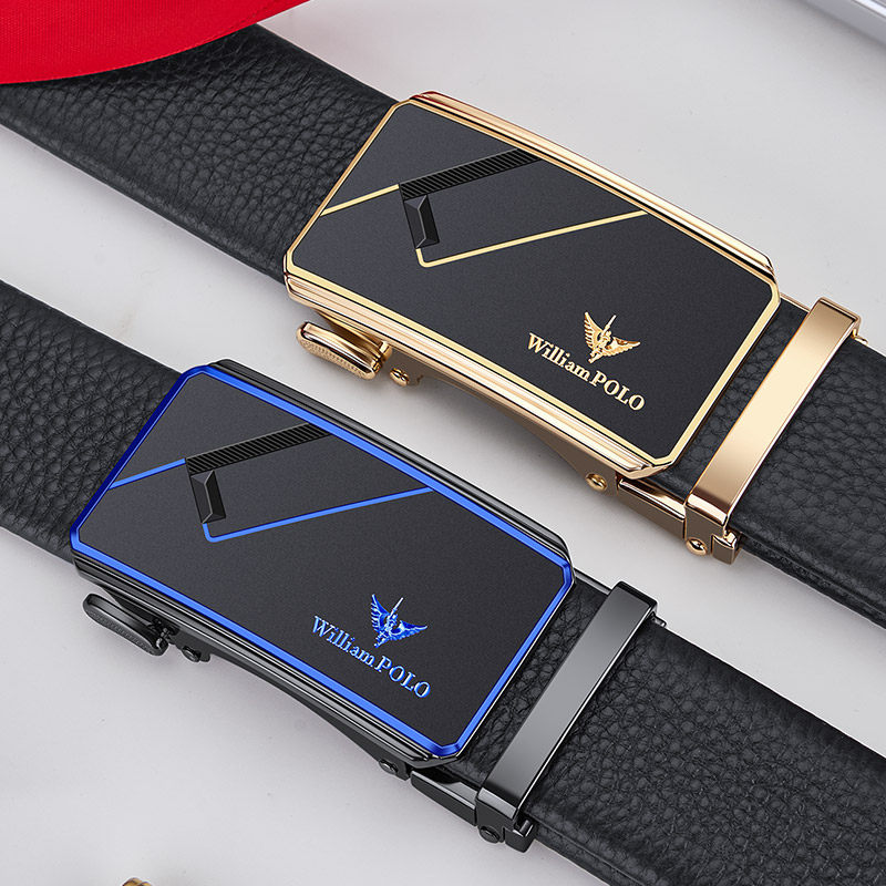 保罗男士真皮2022新款自动扣皮带 williampolo腰带/皮带/腰链