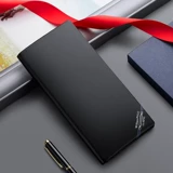 Мужской длинный бумажник, кожаный ультратонкий картхолдер, кошелек, коллекция 2022, из натуральной кожи