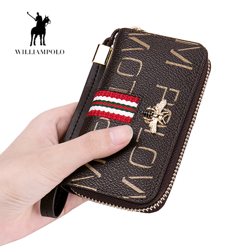 英皇保罗女式多功能大容量车零钱包 williampolo钥匙包