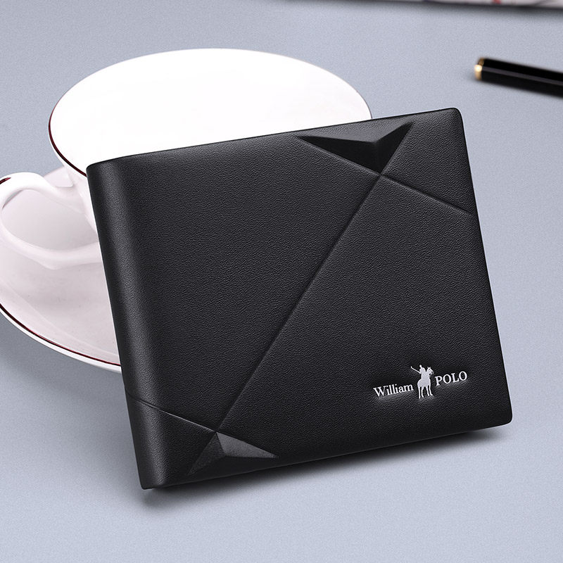 英皇保罗男短款牛皮驾驶证真皮钱包 williampolo钱包