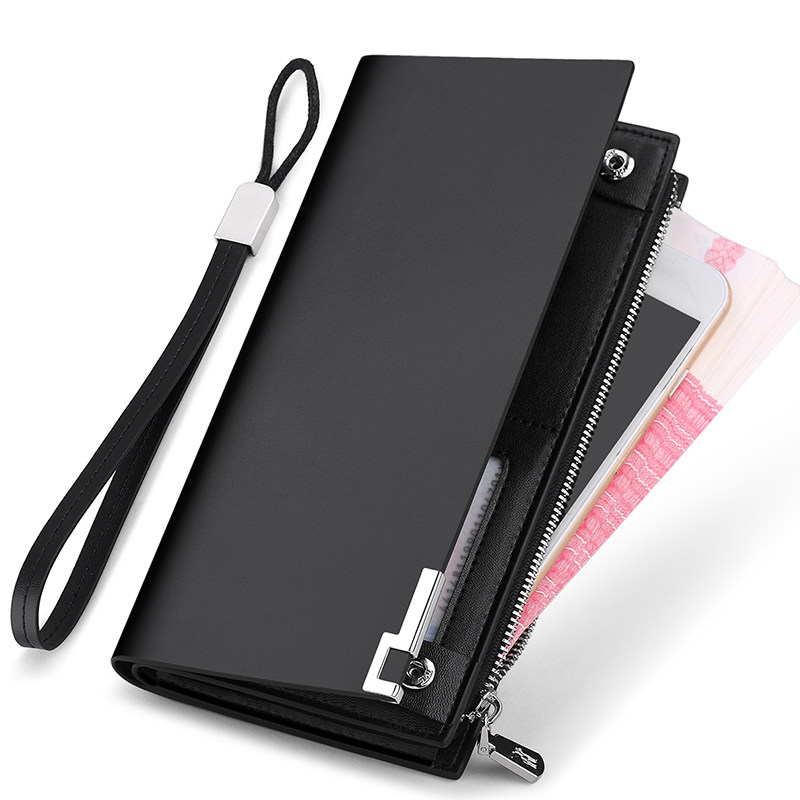 英皇保罗真皮男士拉链多功能钱包 williampolo钱包