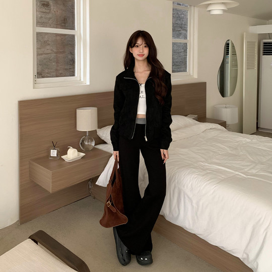 Where Are the Orange Trees Contrast Waistband Casual Flare Pants