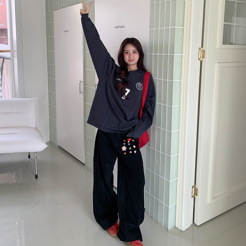 橘子树在哪儿美式复古水洗牛仔裤女夏松弛感街头宽松显瘦弯刀裤子,淘宝优惠券,粉丝福利购,淘宝优惠卷