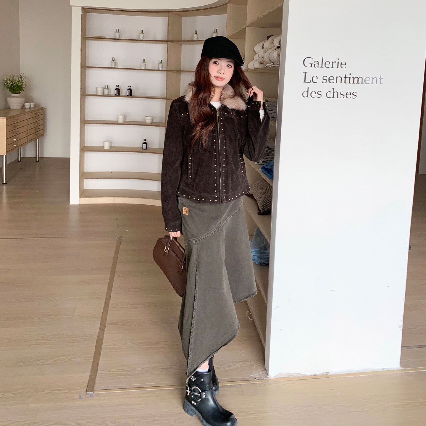 橘子树在哪儿复古麂皮绒短外套女冬季巨好看铆钉保暖修身休闲夹克,淘宝优惠券,粉丝福利购,淘宝优惠卷