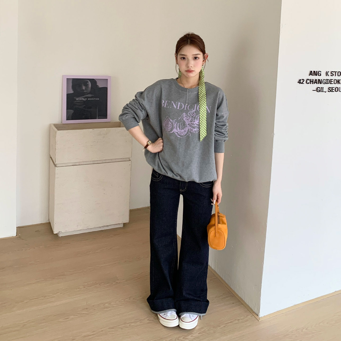 【限时价】橘子树在哪儿丹宁风牛仔裤女秋季辣妹弹力百搭双扣裤子,淘宝优惠券,粉丝福利购,淘宝优惠卷