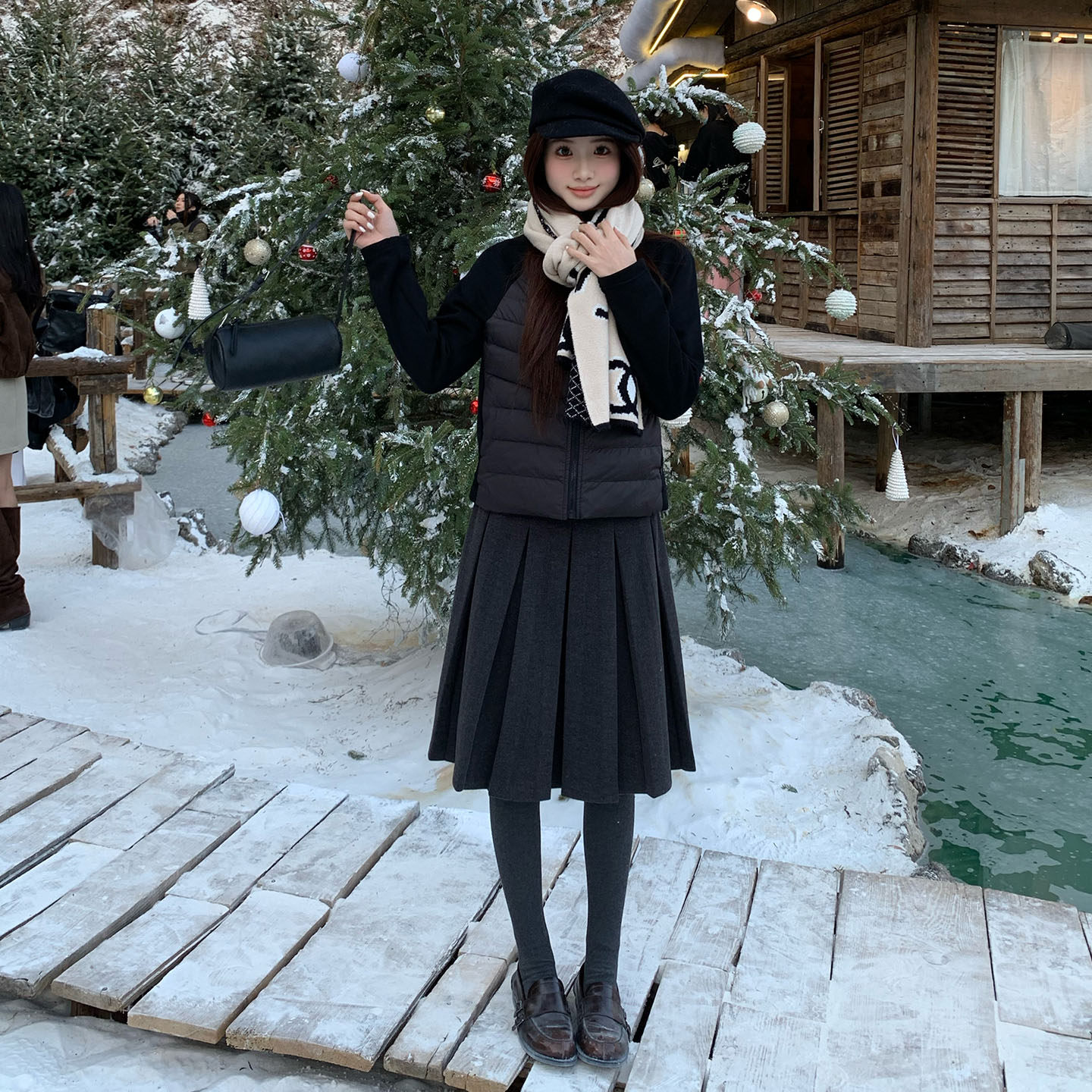 橘子树在哪儿复古高腰百褶毛呢半身裙女冬季遮胯显瘦百搭a字裙子,淘宝优惠券,粉丝福利购,淘宝优惠卷