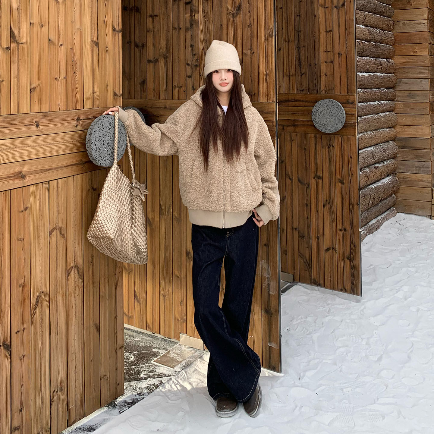 【限时价】橘子树在哪儿美式复古原色牛仔裤女冬直筒显瘦拖地裤子,淘宝优惠券,粉丝福利购,淘宝优惠卷