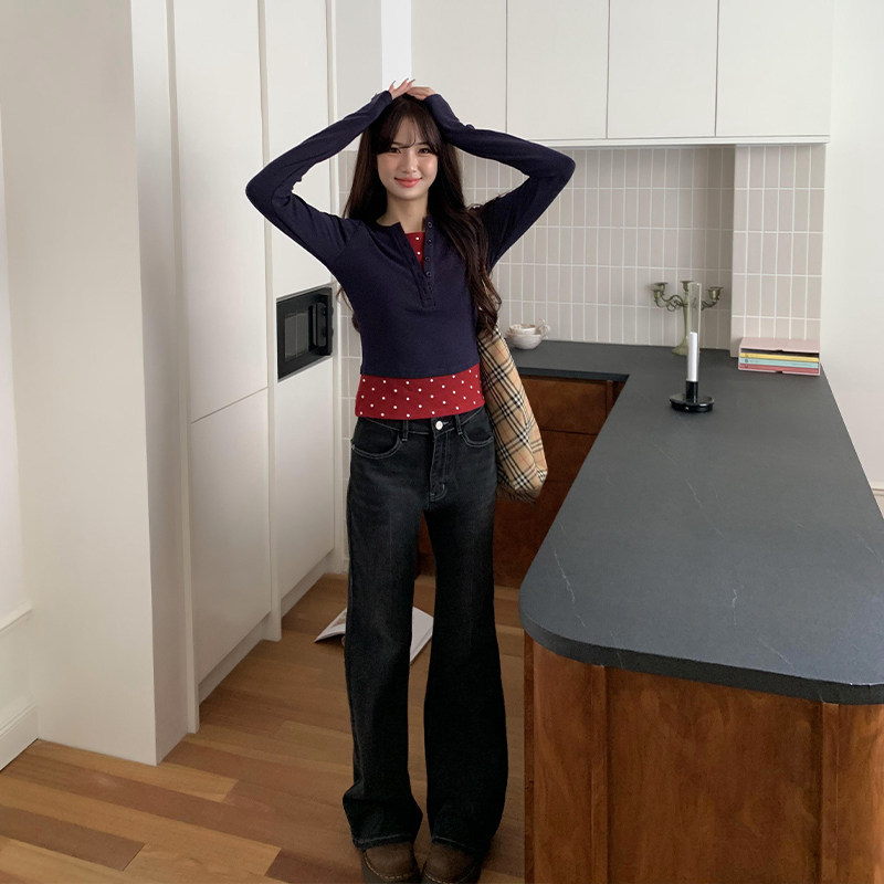 橘子树在哪儿美式辣妹高腰喇叭牛仔裤女秋季修身显瘦弹力拖地长裤,淘宝优惠券,粉丝福利购,淘宝优惠卷