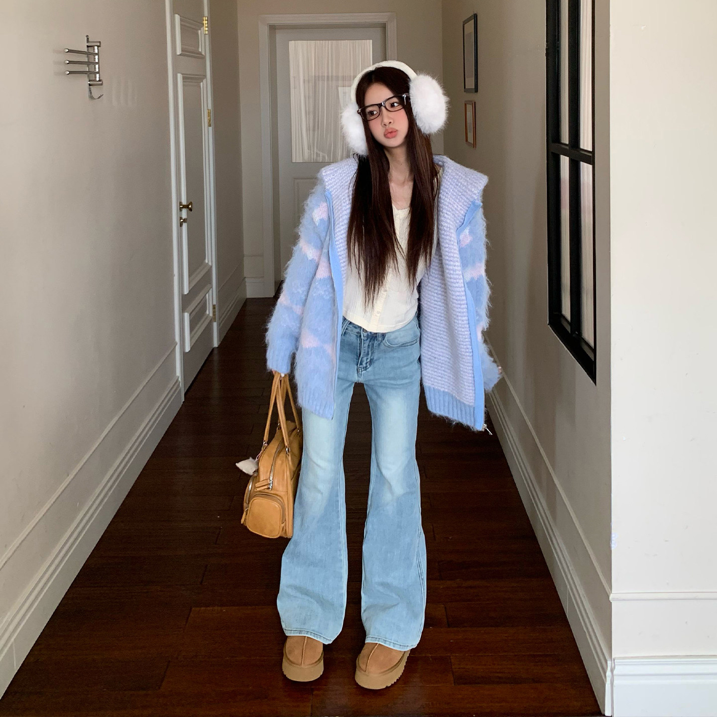 橘子树在哪儿美式复古微喇牛仔裤女秋冬辣妹修身显瘦做旧水洗裤子,淘宝优惠券,粉丝福利购,淘宝优惠卷