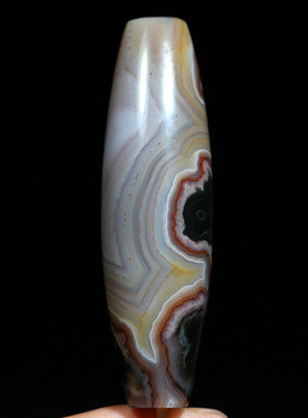 巴玉男女巴西玛瑙飘花图腾天珠